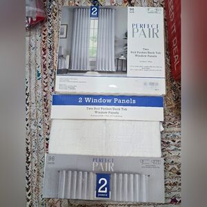 Perfect Pair White Window Panels (Set Of 4)